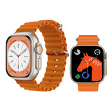 Reloj Inteligente Isdewatch T800 Ultra 2 Smartwatch Función De Doble Toque Llamadas Notificaciones Deportes Sensor De Ritmo Cardiaco Naranja