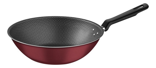 Wok Tramontina Loreto 28 Cm 3.6 L Color Rojo