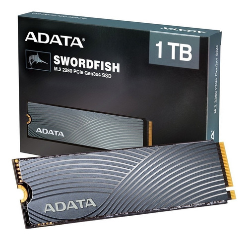 Disco Solido Interno Ssd Adata Swordfish 1tb M.2 2280 Color Gris