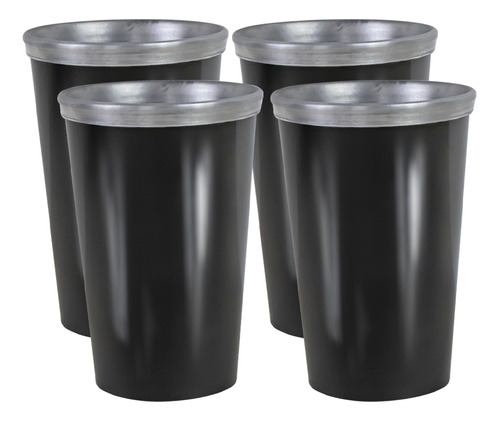 4 Copos Termico Black Alumínio Para Sublimação 300ml Barato