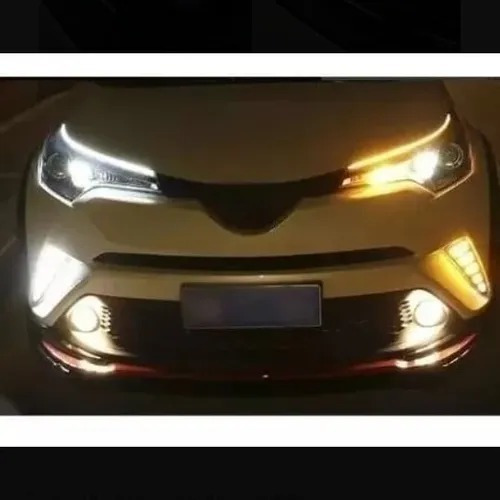 Fita Led Farol Dianteiro  Drl + Seta Sequencia Externa Carro