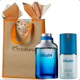 Presente Especial Perfume Natura Kaiak Tradicional Colônia Masculino 100ml + Desodorante Deo Corporal 100ml Fragrância Refrescante + Sacola Exclusiva