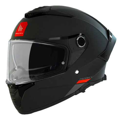 Casco Mt Helmets Thunder 4sv A1 Solid Negro Mate Moto Dot 