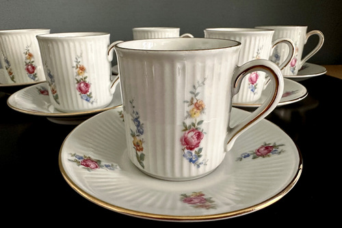 Juego Café Shabby Chic Porcelana Verbano 12 Piezas 