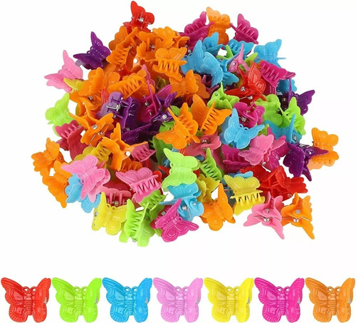 Color Pinzas Para Cabello Mariposa Jelly Broches Pasadores