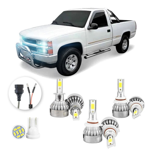 Lampadas Led Chev. Silverado 1997 A 2001 H3 Hb3 Hb4 20000lm