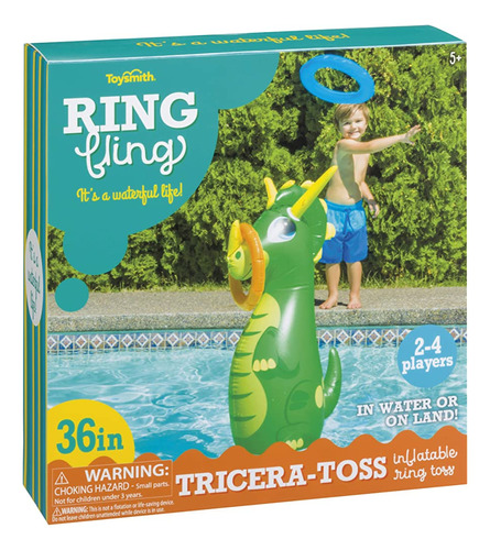 Toysmith Tricera-toss Inflable Pool Ring Toss Toy