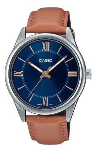 Reloj Casio Hombre Mtp-v005l Análogo Cuero 100% Original