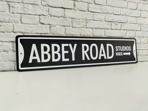 Cuadro Abbey Road Letrero De Metal Estilo Antiguo