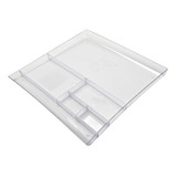 Organizador De Gaveta Cristal Dello 3004 Escritório Objetos Cor Branco