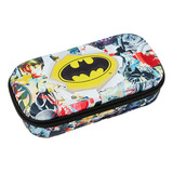 Cartuchera Canopla Dc Comics Batman Box Escolar Mooving Color Negro