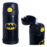 Garrafa Batman Térmica Infantil Com Canudo 300ml Oficial Dc