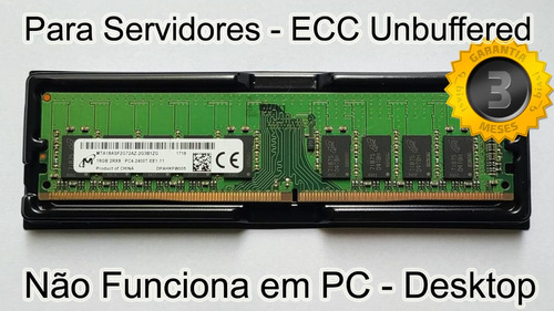 Memoria Micron 16gb Pc4-2400t-e Ecc-u - Server Dell Hp Ibm