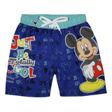 Traje De Baño Bebe Niño Short Disney Mickey Azul
