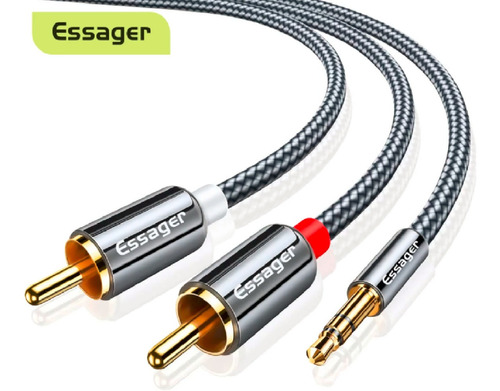 Cabo Áudio P2 (3.5mm) Para Rca Essager 5 Metros