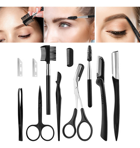 Kit Recortador De Cejas, Tijeras De Cejas, 11 En 1, Pinza