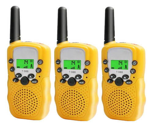 De Radio Walkie Talkie Para Niños, Rango De 8 Km, 3 Piezas