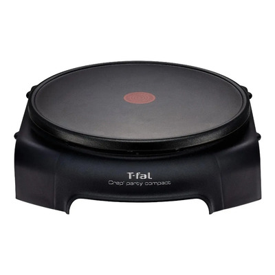Crepera con Antiadherente T-Fal Crep'Party Compact Negra con Thermo-Spot, 900 W, para deliciosas recetas estilo francés o múltiples platillos adicionales, PY301072 | Envío gratis