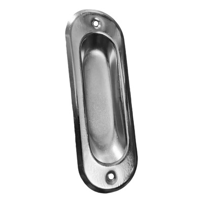 Jaladera Embutir Ovalada Acero Inoxidable Ferrenex Satinada Pack 10 Unidades Plateado