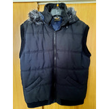 Chaleco Impermeable Con Capucha Talle M