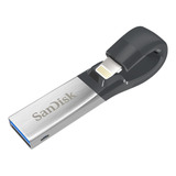 Memoria Usb Sandisk Ixpand 128gb 3.0 Negro Y Plateado
