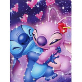 Pintura De Diamantes 5d Diseño Stitch Love