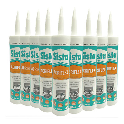 Sista Acriflex F130 Acrílico 9 Pzas Sellador Cartucho