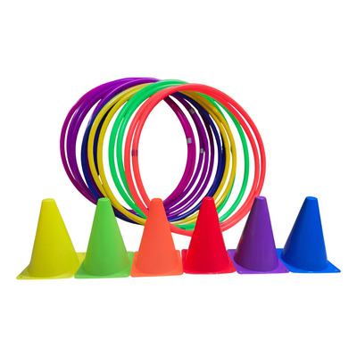 Kit Deportivo 30 Aros Medianos + 30 Conos Varios Colores | Envío gratis