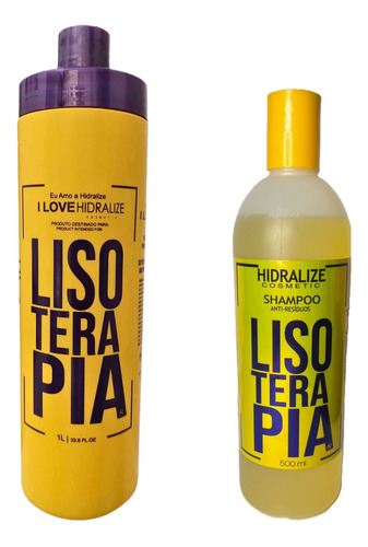 Combo Progressiva Orgânica Lisoterapia Hidralize 1 Litro