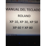 Manual Del Teclado Roland Xp 10, Xp 30, Xp 50, Xp 60 Y Xp 80
