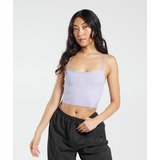 Gymshark Monogram Crop Cami Tank - Moon Purple