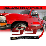 Emblema Lateral Chevrolet Silverado Ss Lado Izquierdo Rojo