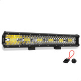 Barra Led Farol De Milha 8d 360w 45cm Com Válvula Fuse Botão