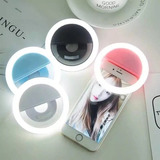 Mini Ring Light Anel Selfie Flash P/ Fotos Celular Universal Cor Azul-claro