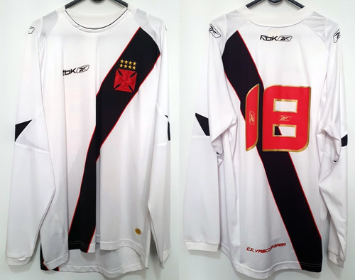 Camisa Oficial Futebol Vasco Reebok 2007 Manga Longa 18 Jogo