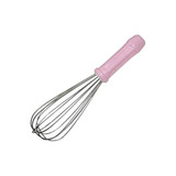 Batedor Fuet Claras Em Neve 25cm Rosa Claro Inoxpolietileno 