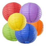 Lámpara Farol Globo Papel Arroz 14cm X 10 Unidades Surtido