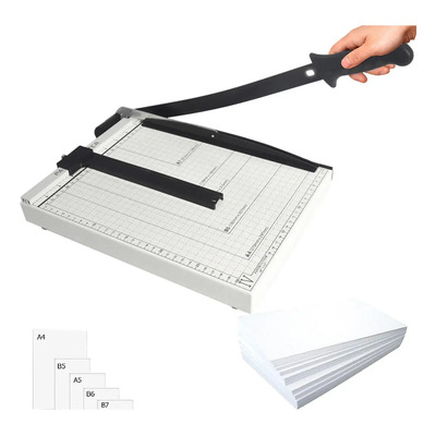 Guillotina Metal Cortador Afilado Para A4 Papel, Cortadora Para Papel de 12Hojas, Recorte Para Papel con Protector Seguridad Bloqueo de Cuchilla Afilado para Foto Tarjeta Oficina Escuela Papelería | MercadoLibre