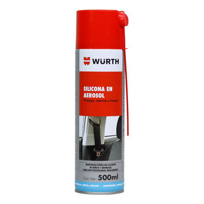 Silicona En Spray Lubrica Y Protege Plasticos Metales Würth Transparente