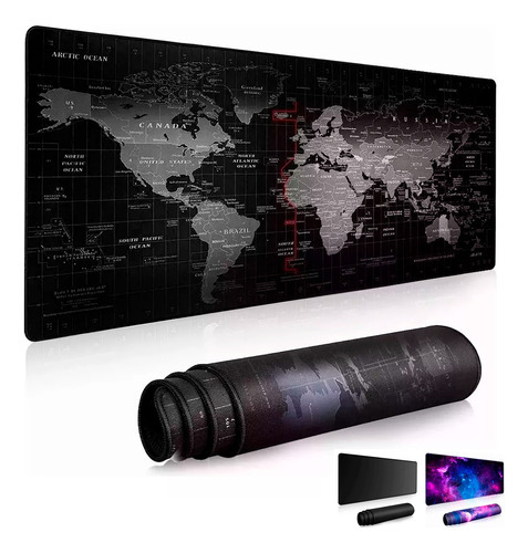 Mouse Pad Gamer Alfombrilla Ratón 80x30cm Profesional Color Mundo