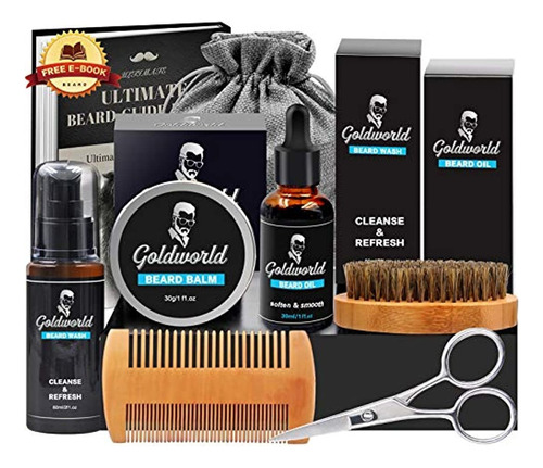 Goldworld Kit De Cuidado De La Barba, Con Jabón Para Ba