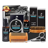 Goldworld Kit De Cuidado De La Barba, Con Jabón Para Ba