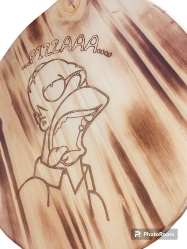 Tabla De Pizza Redonda Diseño Homero Simpson