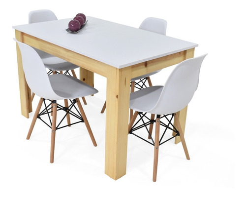 Set De Comedor Vorú Madera 4p Y Sillas Banfield