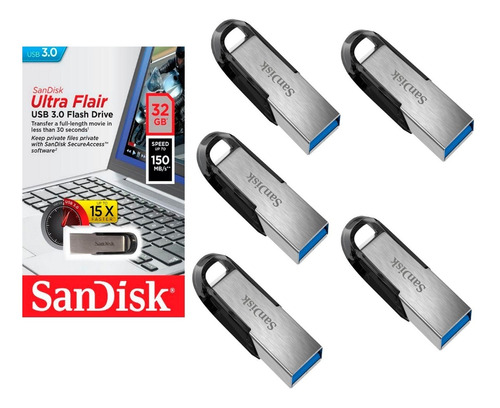 Memoria Sandisk Ultra Flair 32gb 3.0 (5pzs)