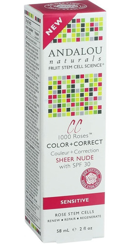 Andalou Naturals Color Plus Correct - Sheer Spf 30 - Nude - 