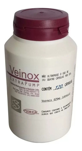 Power Supplements Veinox Vasodilatador Em Pote De 120ml 