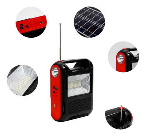 Lampara Solar Led Con Bocina,musical Bluetooth Y Radio