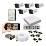 Kit 5 Câmeras Hilook Completo Full Hd 1080p Dvr 8 Canais