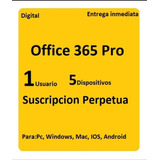 Microsoft 365 - Office - Suscripción Perpetua 